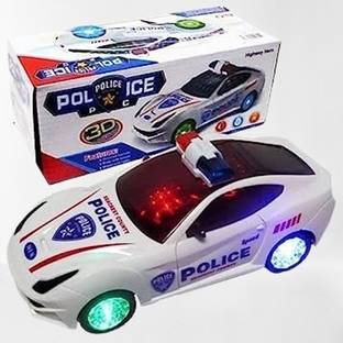 KAVANA Police Car Toy for Kids-Bump and Go Cop Car with Fun Flashing Lights