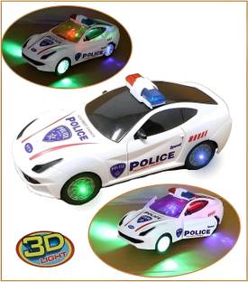 Zest4u Bump and Go Police Car toy with 3D light & Music