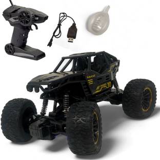 fizz BLACK RC Rock Car for Kids Boys and Girls Both with Mist Smoke Monster_ZA