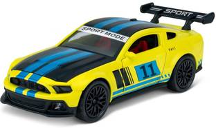 Dillimart Die-Cast Mustang GT Sports Car Toy – Pull Back, Openable Doors & Trunk