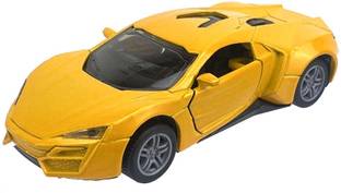 Ruhani Toys & Gift Gallery 1:32 Lamborghini Yellow Toy Car Metal Pull Back with Sound Light for Kids