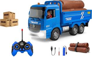 IndusBay 6 CH Rechargeable Remote control RC Cargo CarrierTruck with Head light & Music