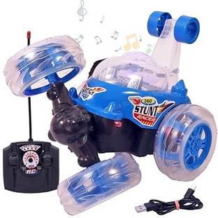 KAVANA Remote Control Rechargable 360° Twisting Stunt Car for Kids Music & Lights_05