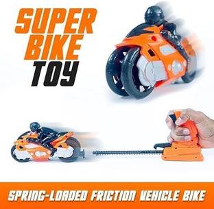 सॉटनॉफ Pull Back Speed Bike with Launcher Friction Powered Two Wheel Rider Racing Toy