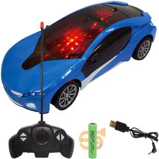 CADDLE & TOES Famous Car Remote Control 3D with LED Lights, Chargeable