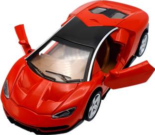 PlayNJoy Luxury Red Beauty Supercar Metal Toy – Perfect for Kids & Collectors!