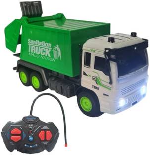 HALO NATION Remote Control Garbage Truck Dumper Truck RC Dump Truck 6 Wheel Sanitation Truck