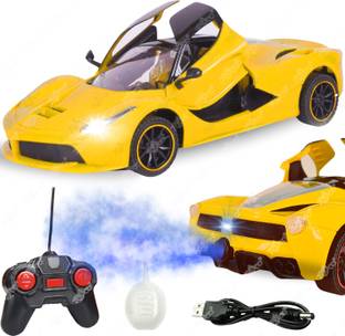 Toyco Rechargeable Super Car with SMOKE Function, Openable Doors & Lights