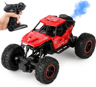 FIDDLERZ Remote Control Rock Crawler Water Mist Spray High Speed RC Car - Red