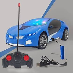 NXI Chargeable 3D Remote Control Lighting Famous Car for 3+ Years Kids