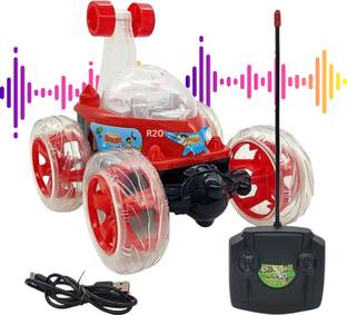 Just97 BEN-10 Rechargeable- Remote Control 360 Degree Rotating Stunt CAR for Kids R20