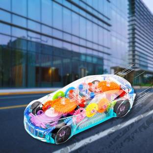 GOSHOPPE ENTERPRISES Concept Musical and 3D Lights Kids Transparent Car, Toy