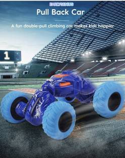 EARLYGENIUS Pull Back DTX Telescopic Car with Press-Pull-Leave Feature Run On Any Surface