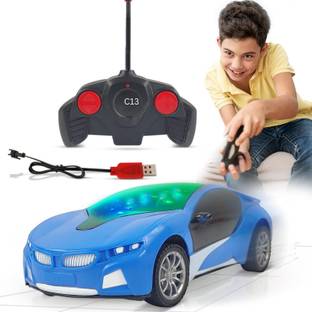 Just97 Chargeable 3D Remote Control Lighting Famous Car for 3+ Years Kids F17