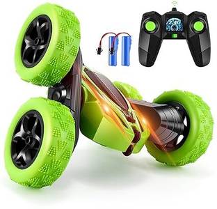 Glenston Remote Control Car Double Sided 360°Rotating 4WD RC Cars with Headlights