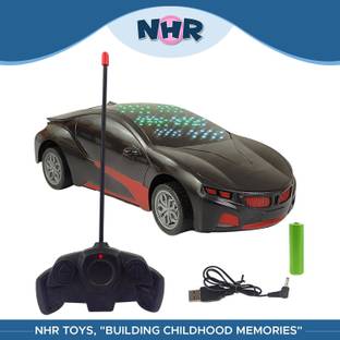 NHR 3D LED Lighting kids high speed rechargeable remote control Car for Kids