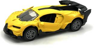 Playrox Metal Toy Car Bugatti Open Doors High Speed Pull Back Dual Tone Sports for Kids