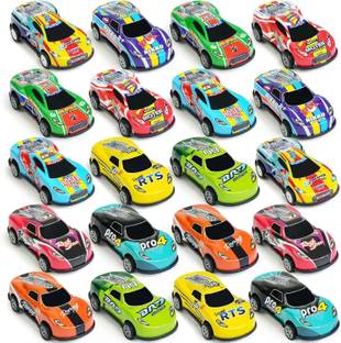 Kidzoy Unbreakable Mini Racing Pull Back Alloy Metal Diecast Car Models Set of 12