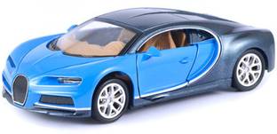 Storex Bugatti Sports Car Toy - Blue - Diecast Metal - Pullback Action