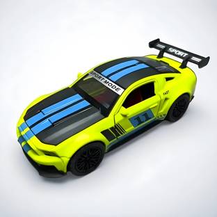 PlayNJoy Premium FRD Mustang GT Metal Car – Racing Edition, Toys for Kids