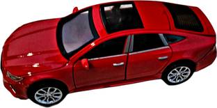 Ruhani Toys & Gift Gallery Light & Sound Maruti Metal Car Toy for Kid Pull Back with Openable Doors (Red)