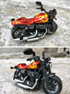 Ruhani Toys & Gift Gallery Motorcycle Racing Bike Pull Back Toy Cars for Kids Boys (Yellow)