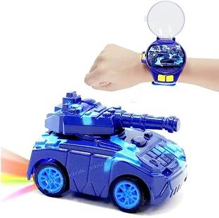 Bestie Toys Mini Remote Control Watch Remote Control Car 2.4 GHz Cartoon Watch Car Toy.