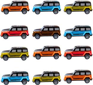 OPAC Metal Racing Jeep car(Pack of 12) High-Speed,Durable Toy for Kids