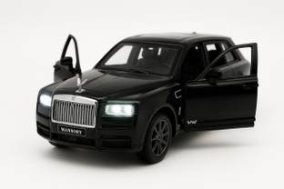 KKToys Rolls Royce Metal Die Cast PullBack Car 1:32 Scale with Open Door, Light & Sound
