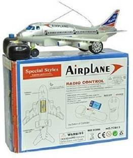 K.D Tinytots Airplane Toy Radio Control Running Plane/Moving Aeroplane with Light