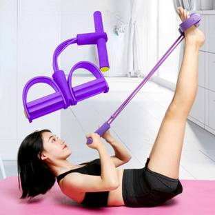 PTOSS Rolling Pedal Resistance Tube Ab Exerciser for Abdomen, Arms Resistance Tube