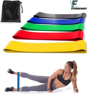 UIEW Loop Band 24-inch Set of 5 for Physical Home Fitness Therapy Stretching Resistance Tube