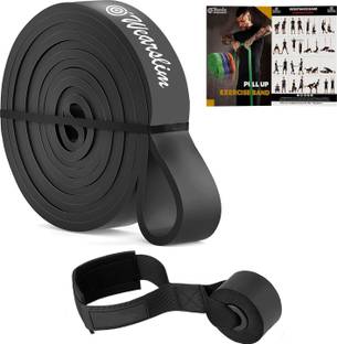 Wearslim Professional Pull Up Exercise Resistance Band with Door Anchor (75-100lbs) Resistance Tube