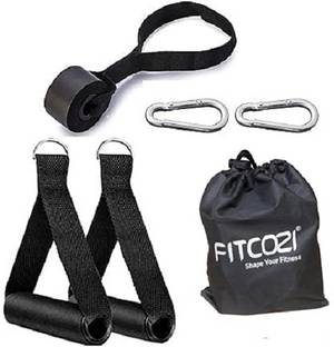 Fitcozi Resistance Band Handle Foam Door Anchor Carabiner Hooks Resistance Tube