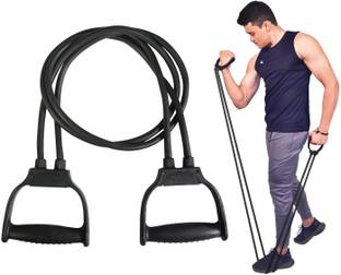 Saksharan Premium Double Toning Resistance Tube with D-Shaped Handles for Home Workouts Resistance Tube