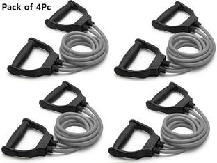 CODIVER Double toning tube resistance band Pack of 4 Pc Resistance Tube