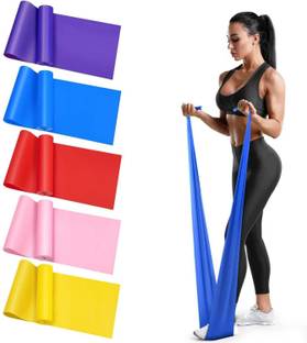 SQUICKLE Yoga Band Resistance Exercise Band Latex-Free Resistance Band Multi colour Resistance Tube