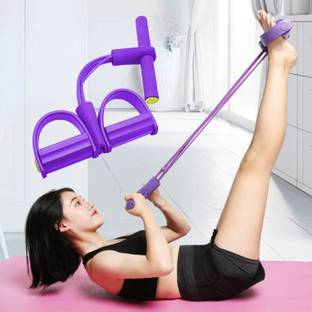 PTOSS Rolling Pedal Resistance Tube Ab Exerciser for Abdomen, Arms, Back Resistance Tube