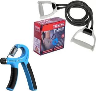 BoldFire Combo Rubber Bands for Fitness Exercise Resistance Tube with gripper Resistance Tube