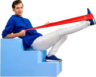 FLAMINGO Flamistretch Premium Exercise Band-Versatile, Portable, Latex-Free 4"X 1.5M Size Resistance Tube