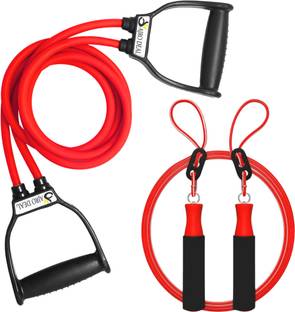 Battlestar Toning Tube & Skipping Rope for Gym Training, Exercise and Workout. Resistance Tube