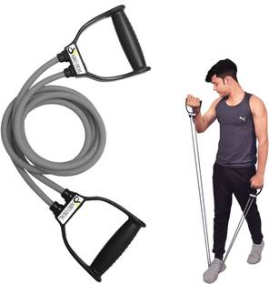 AJRO DEAL Double Toning Resistance Tube Pull Rope Elastic Rubber Resistance Tube