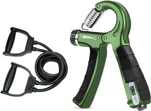 Pheonix Toning Tube & Adjustable Hand Gripper with Counter for Body Workout Equipment Resistance Tube