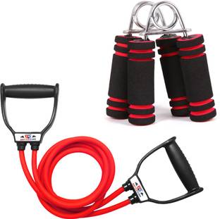 Battlestar combo Resistance Bands Fitness with Hand Gripper Hand Grip Resistance Tube Resistance Tube