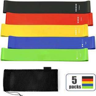 TFSJU Resistance Bands Set Of 5 Exercise Loops Bands for Home Fitness Yoga Resistance Tube