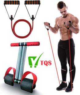 TQS New Adjustable Single Resistance Tube With Double Tummy Trimmer Resistance Tube