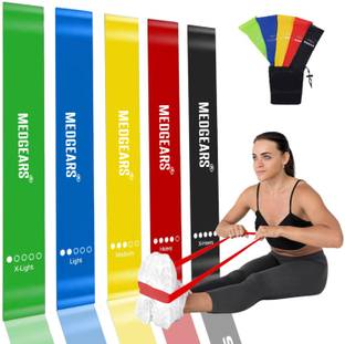 MEDGEARS Resistance Bands Mini Loop Hip Band Toning Exercise Band for Gym Belt Latex Band Resistance Tube