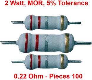 ELPH MOR | Metal Oxide Resistance | 2 Watt | 0.22 Ohm Pcs 100 Fixed Resistor