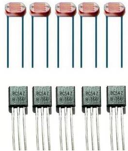 gobagee Combo of BC547 Transistors & LDR Sensor 5 Each Fixed Resistor