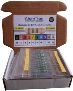 Charohm CH30V10P 30 Values 300 Pieces 5% Tolerance, 0.25W High Quality Resistor Fixed Resistor